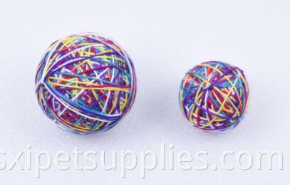 Stylish colorful customized kitten cat toy wool ball cat toy